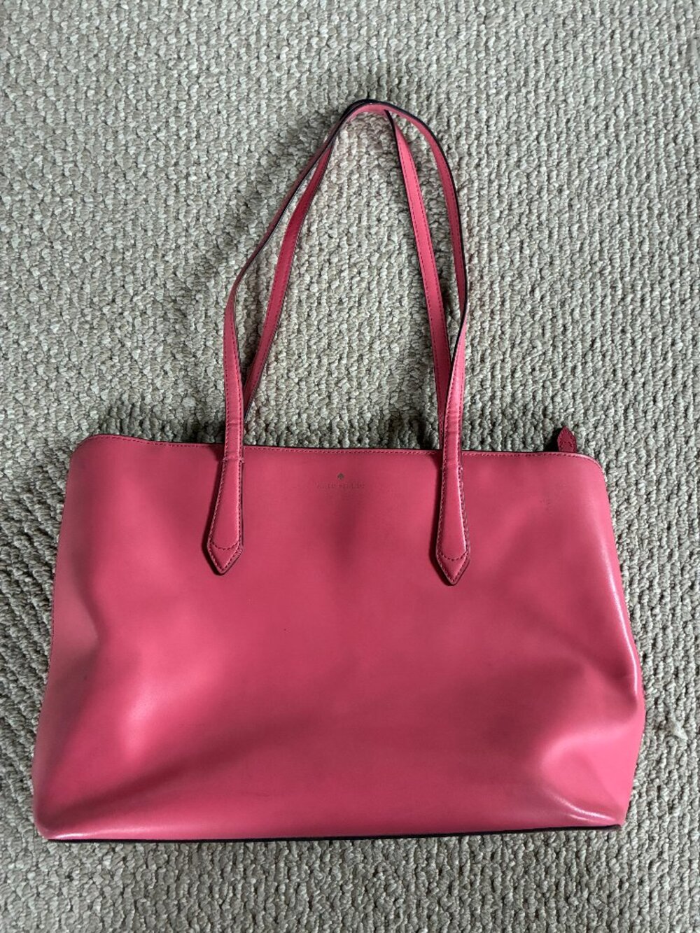Kate Spade Smooth Leather Marlee Tote Bag Garden Pink